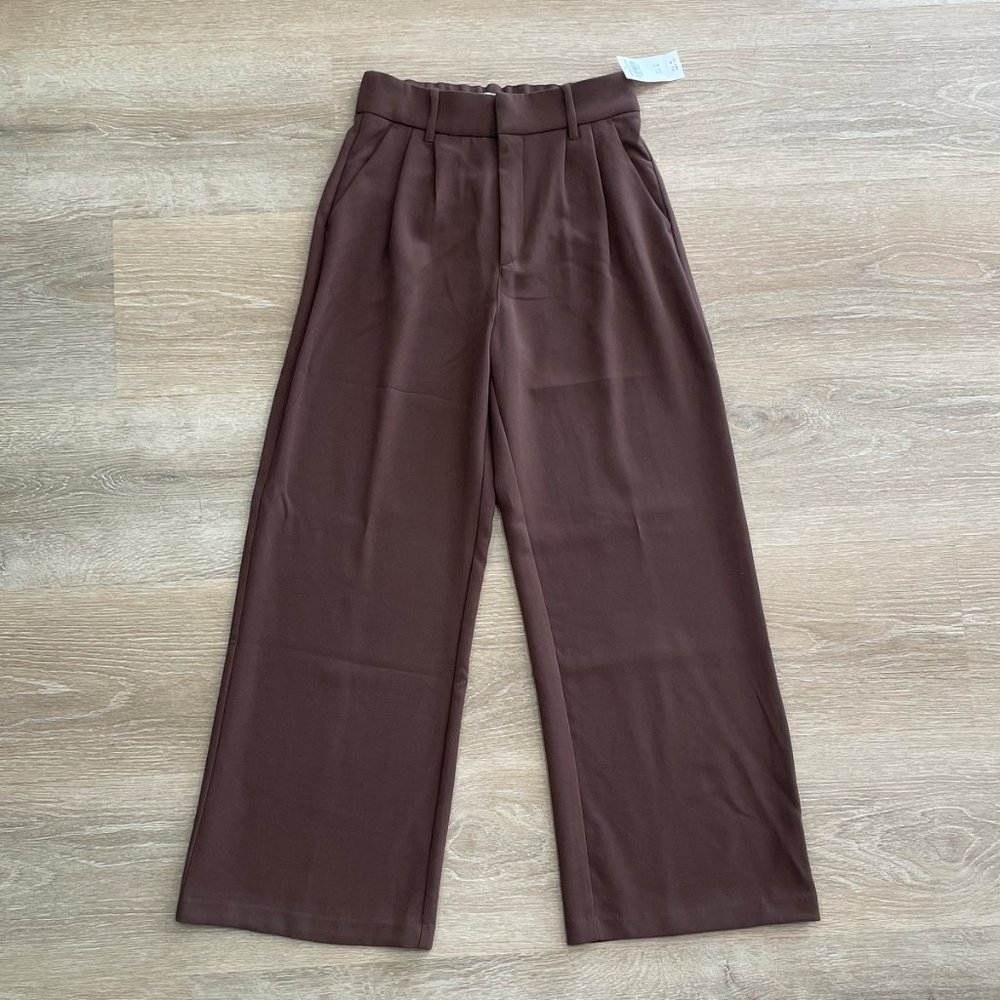 NWT Abercrombie & Fitch Tailored Wide Leg Pants, Size Small Short